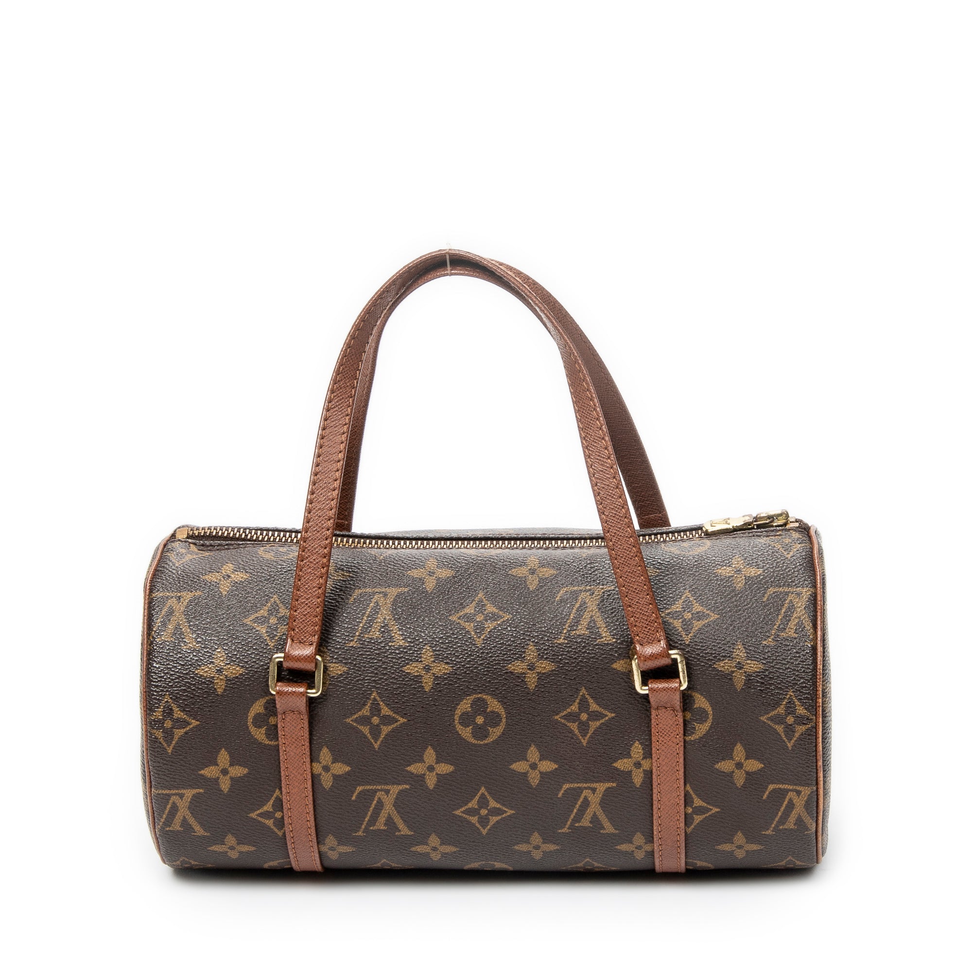 Handbag Papillon 26 Brown Monogram Canvas