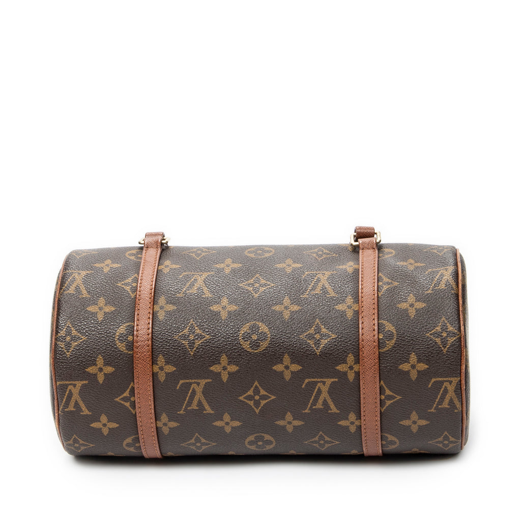 Handbag Papillon 26 Brown Monogram Canvas