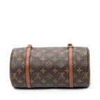 Handbag Papillon 26 Brown Monogram Canvas