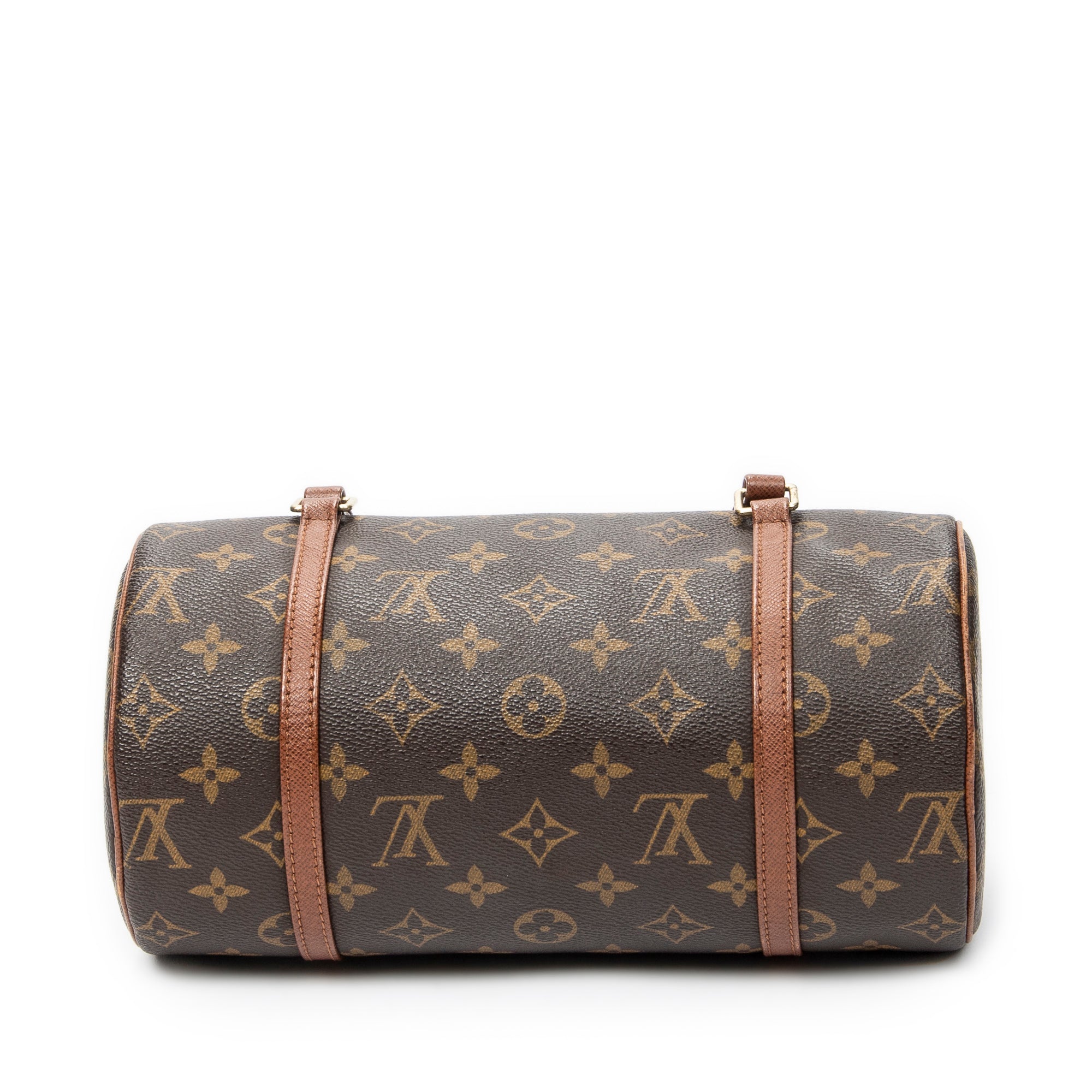 Handbag Papillon 26 Brown Monogram Canvas