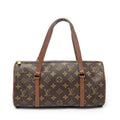Handbag Papillon 30 Brown Monogram Canvas