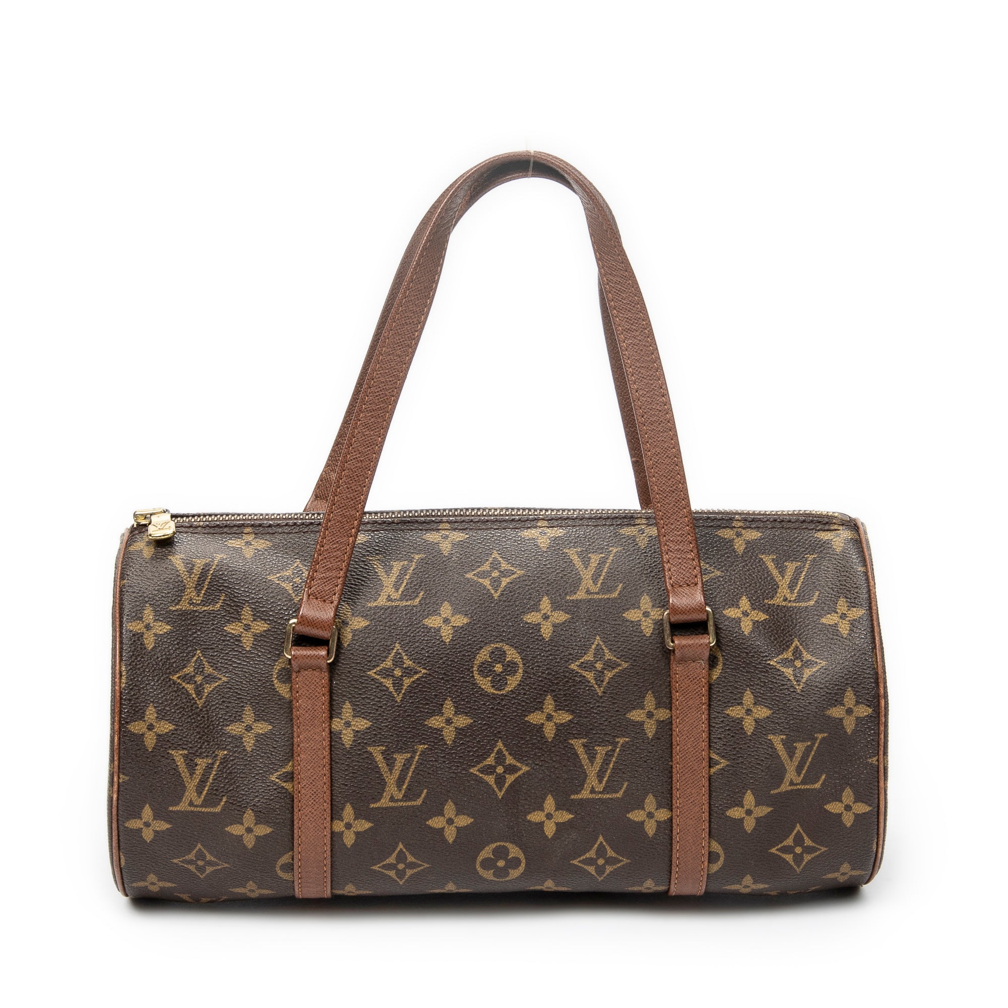 Handbag Papillon 30 Brown Monogram Canvas