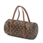 Handbag Papillon 30 Brown Monogram Canvas