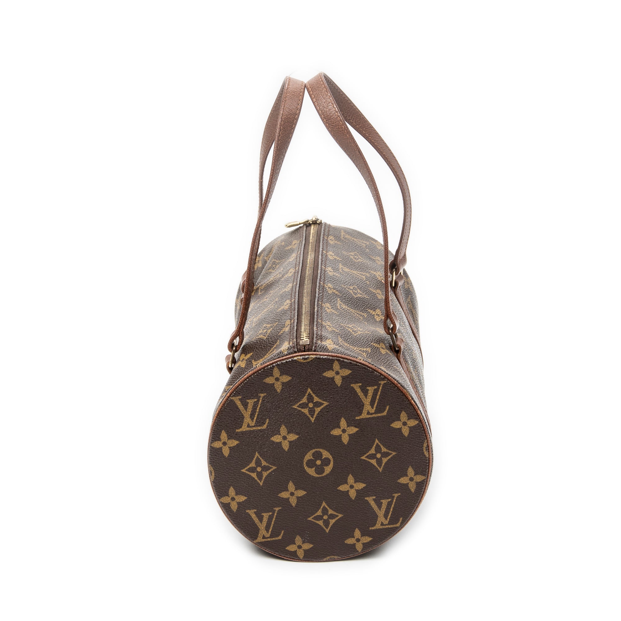 Handbag Papillon 30 Brown Monogram Canvas