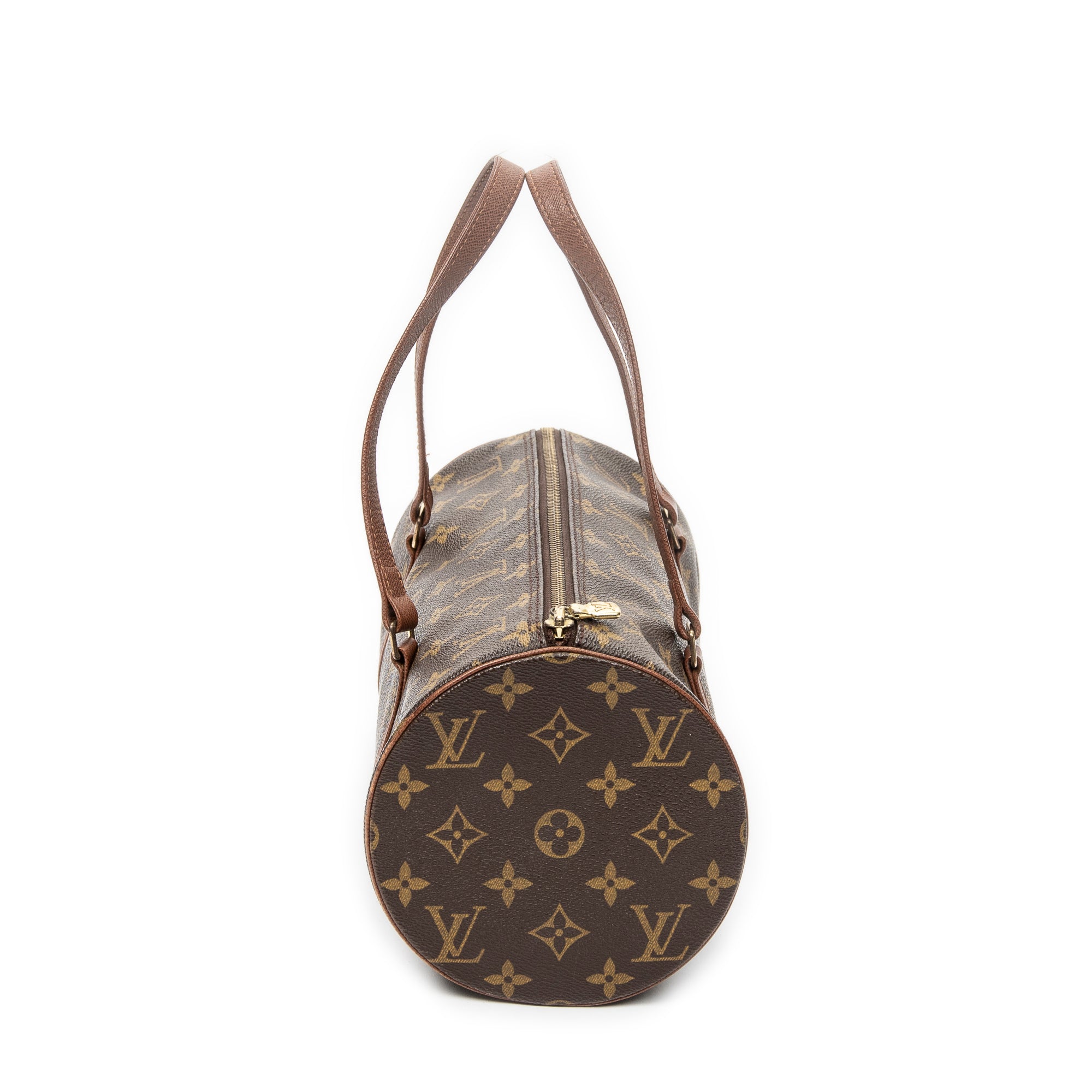 Handbag Papillon 30 Brown Monogram Canvas
