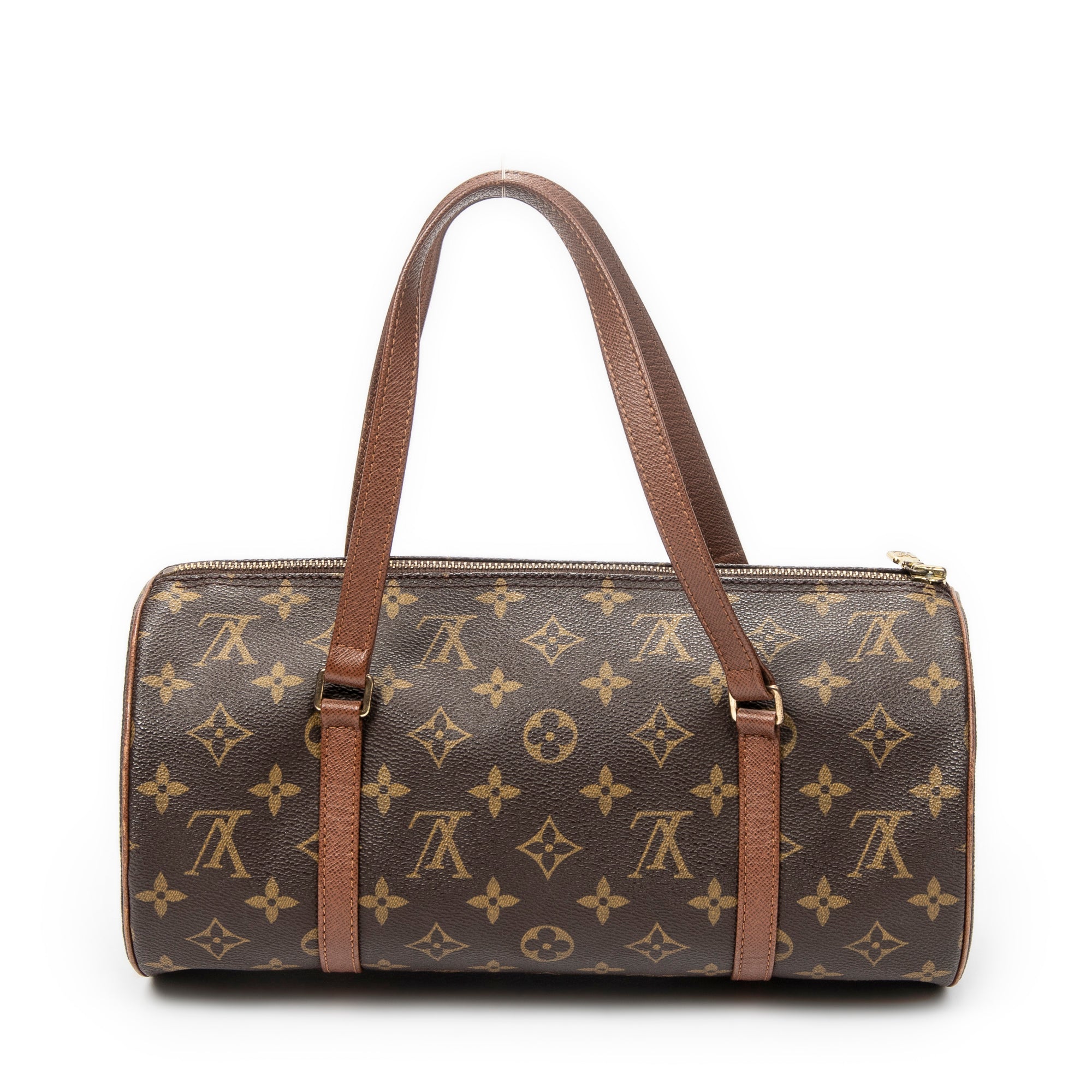 Handbag Papillon 30 Brown Monogram Canvas