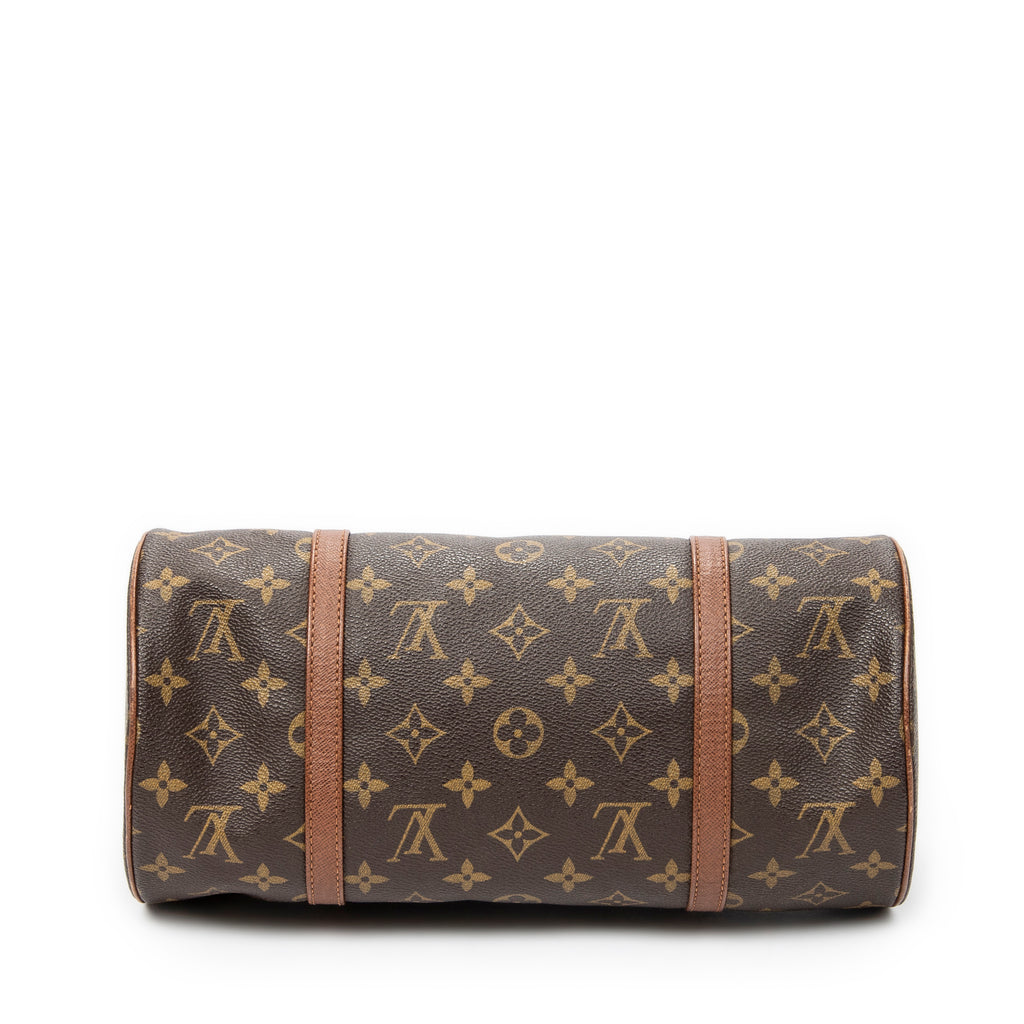 Handbag Papillon 30 Brown Monogram Canvas