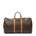 Travel Bag Keepall 55 Brown Monogram Canvas