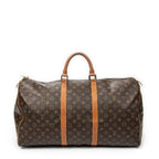 Travel Bag Keepall 55 Brown Monogram Canvas