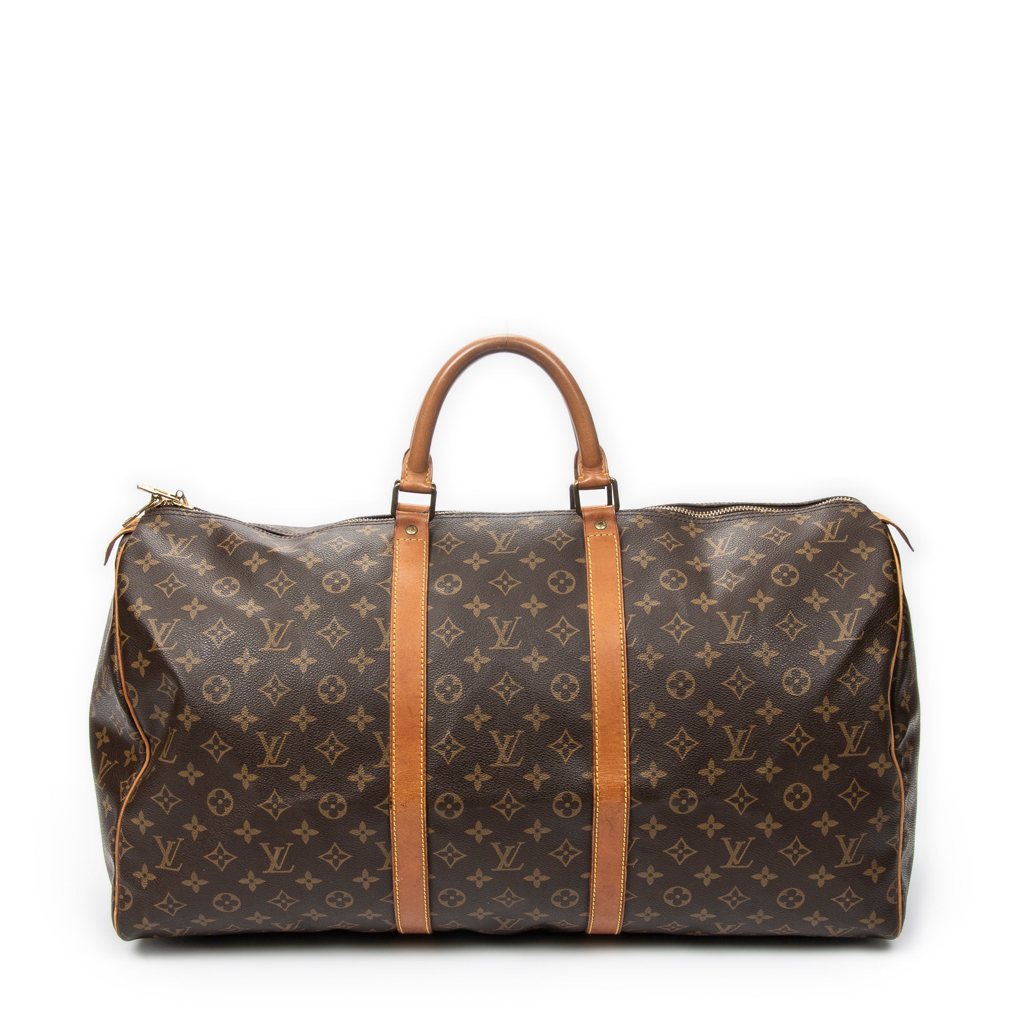 Travel Bag Keepall 55 Brown Monogram Canvas