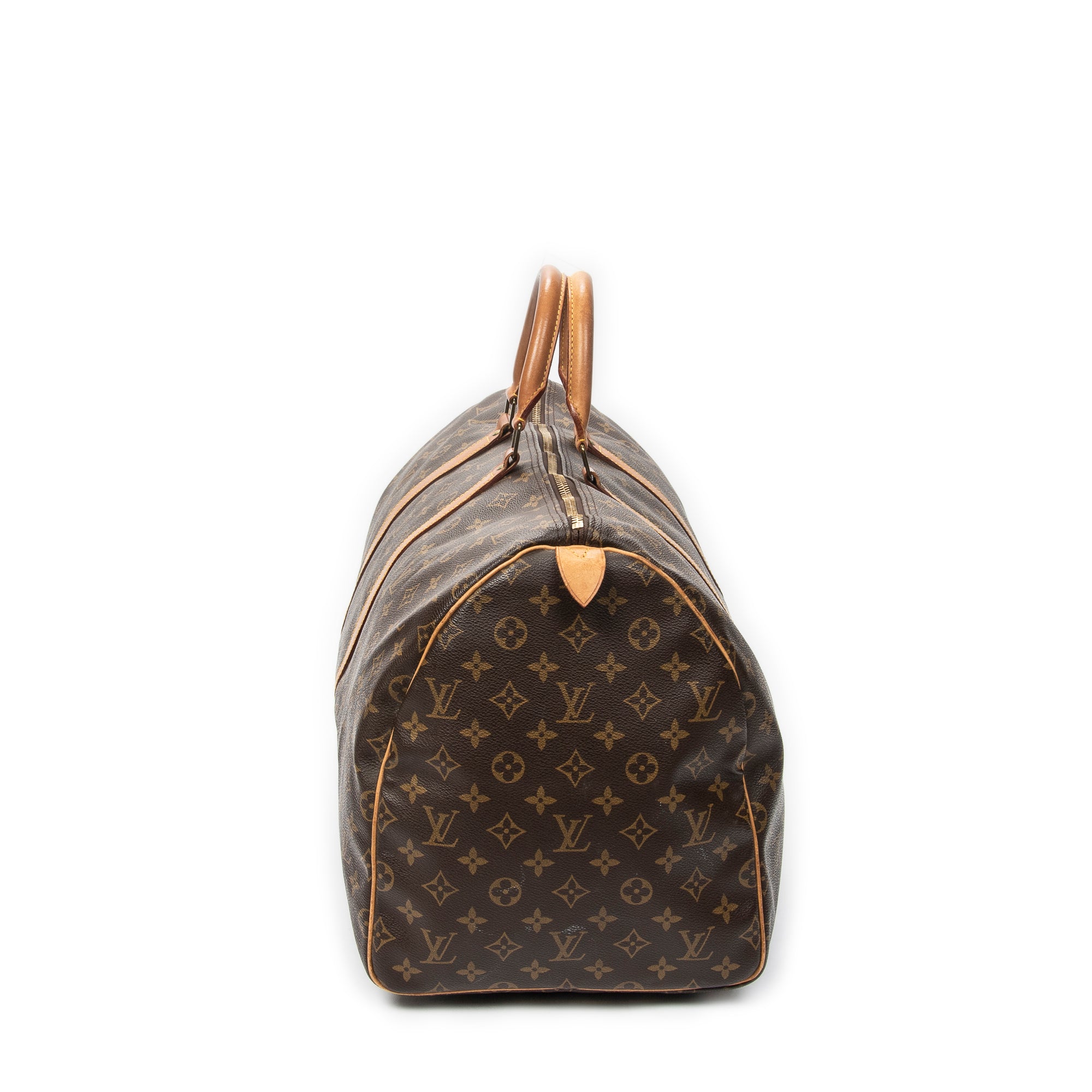 Travel Bag Keepall 55 Brown Monogram Canvas