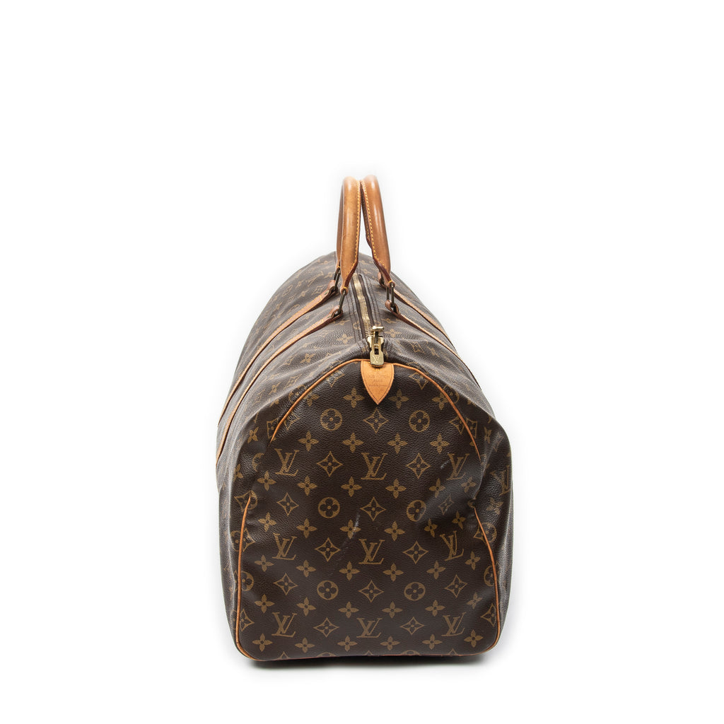 Travel Bag Keepall 55 Brown Monogram Canvas