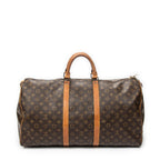 Travel Bag Keepall 55 Brown Monogram Canvas