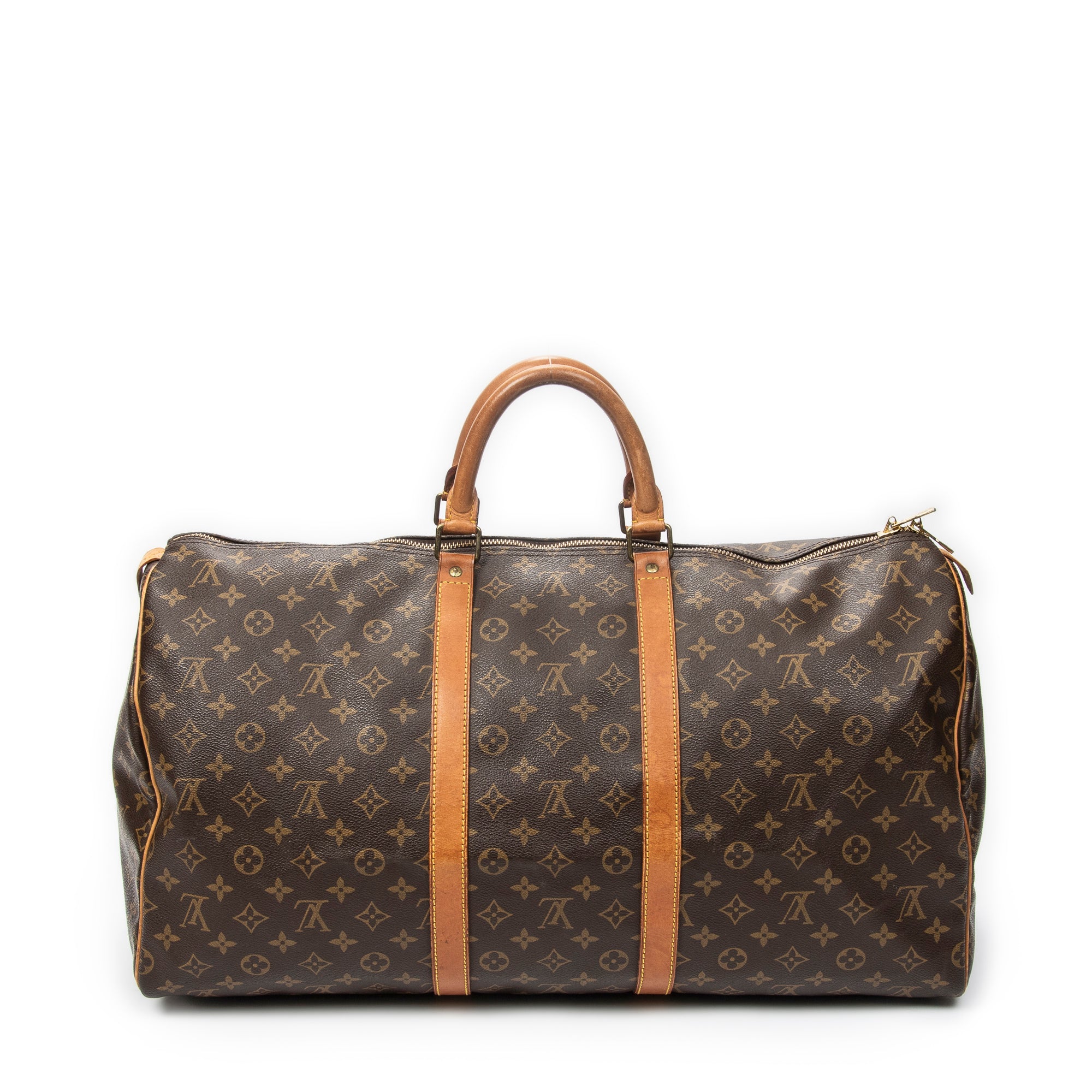 Travel Bag Keepall 55 Brown Monogram Canvas