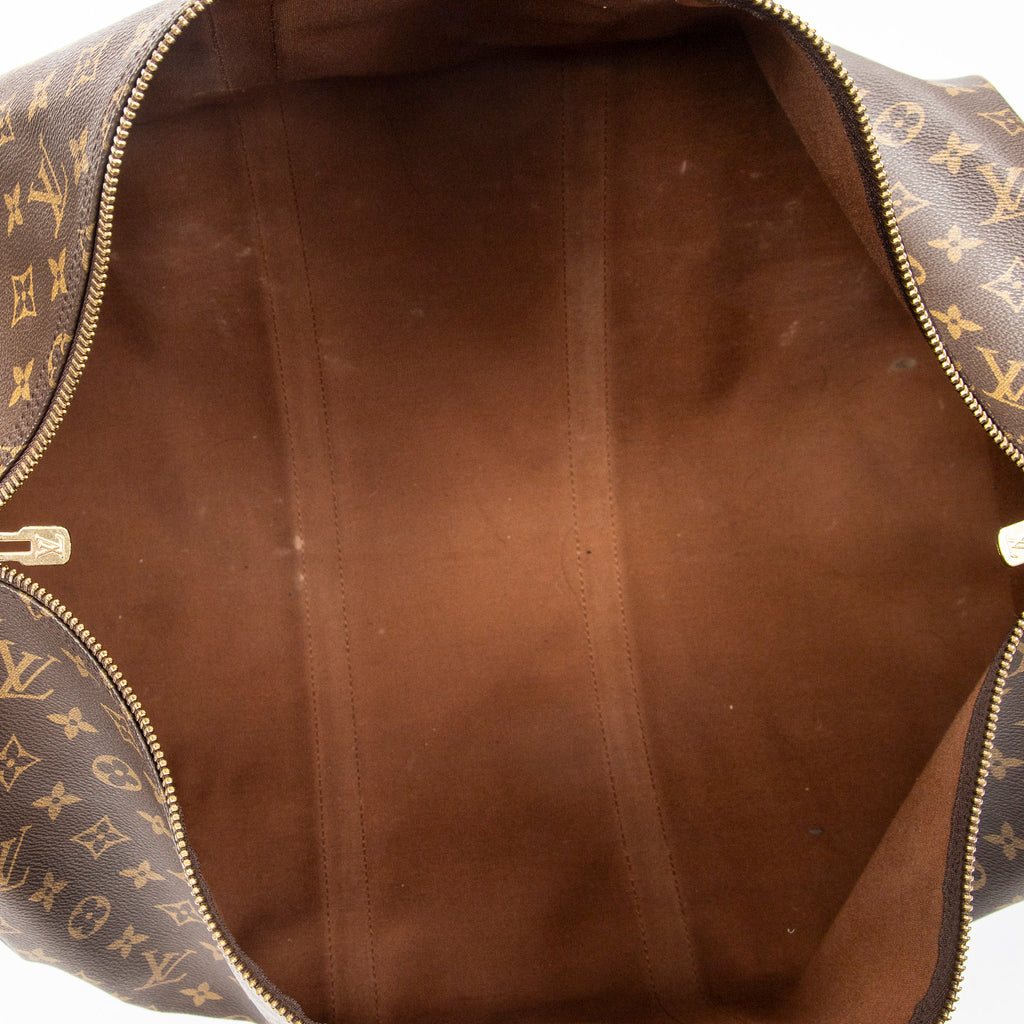 Travel Bag Keepall 55 Brown Monogram Canvas