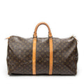 Travel Bag Keepall 55 Brown Monogram Canvas