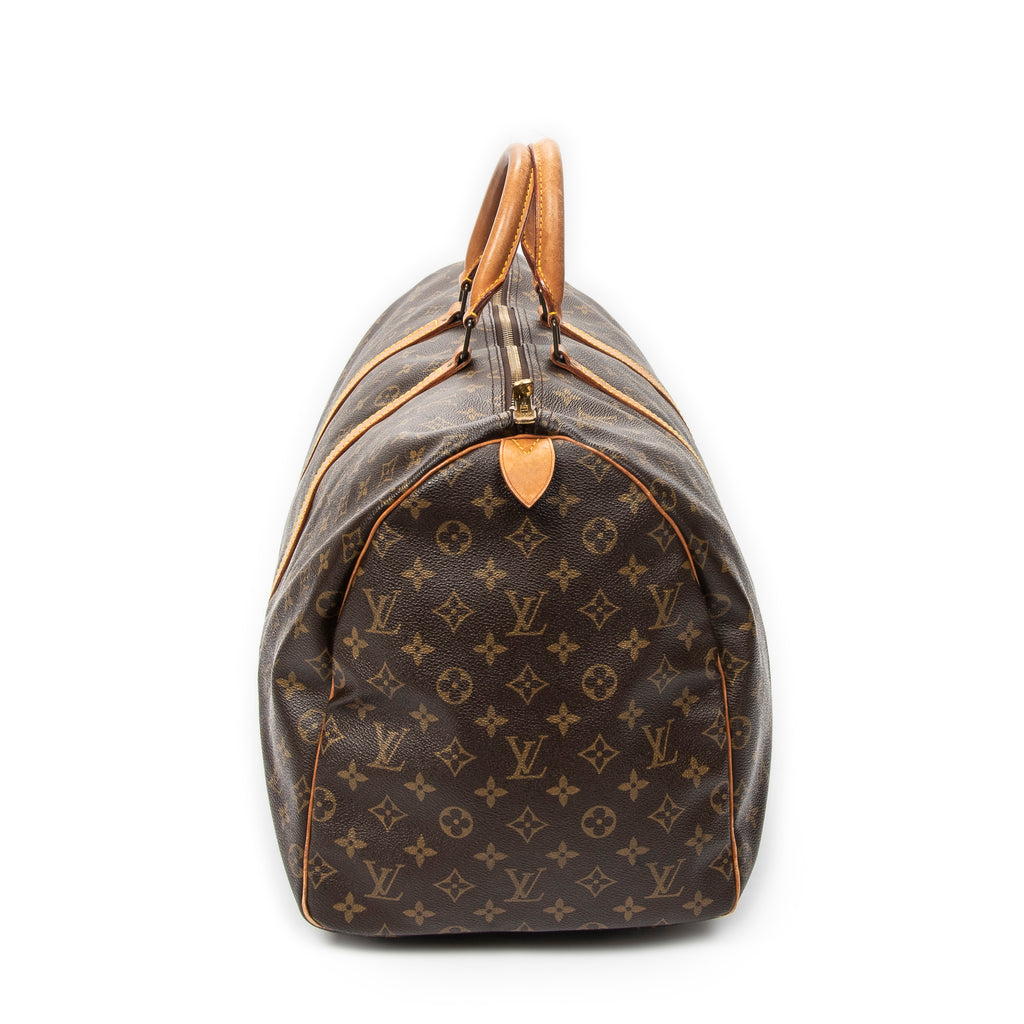 Travel Bag Keepall 55 Brown Monogram Canvas