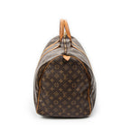 Travel Bag Keepall 55 Brown Monogram Canvas