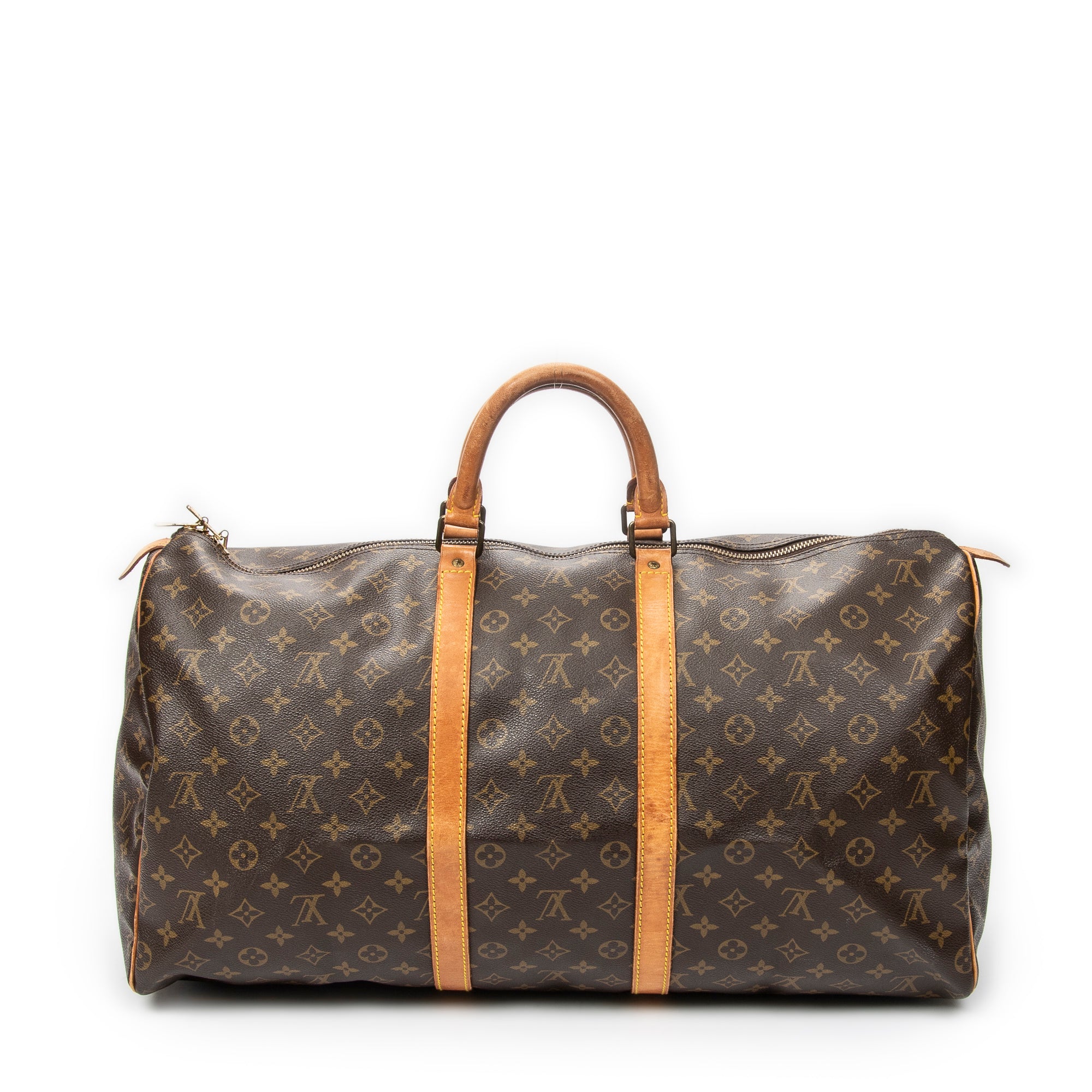 Travel Bag Keepall 55 Brown Monogram Canvas