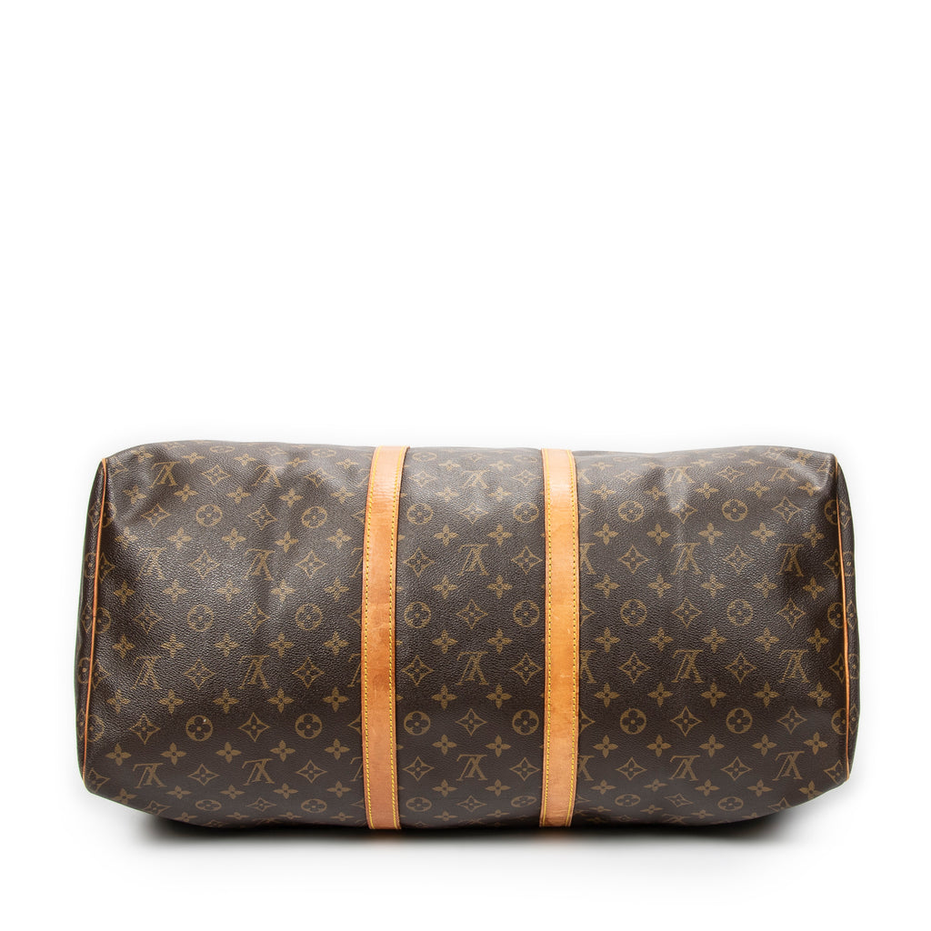 Travel Bag Keepall 55 Brown Monogram Canvas