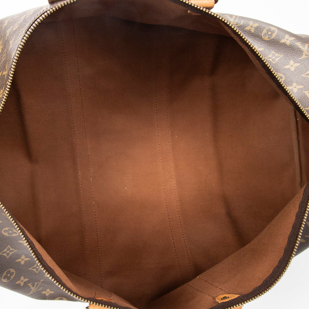 Travel Bag Keepall 55 Brown Monogram Canvas