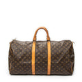 Travel Bag Keepall 55 Brown Monogram Canvas