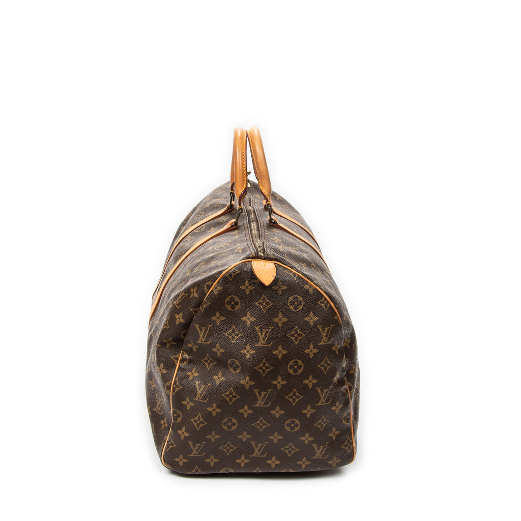Travel Bag Keepall 55 Brown Monogram Canvas