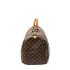 Travel Bag Keepall 55 Brown Monogram Canvas