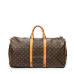 Travel Bag Keepall 55 Brown Monogram Canvas