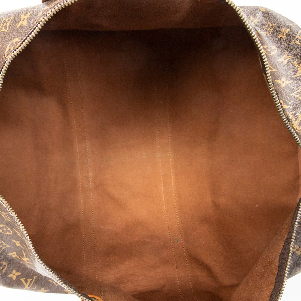Travel Bag Keepall 55 Brown Monogram Canvas