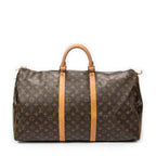 Travel Bag Keepall 55 Brown Monogram Canvas