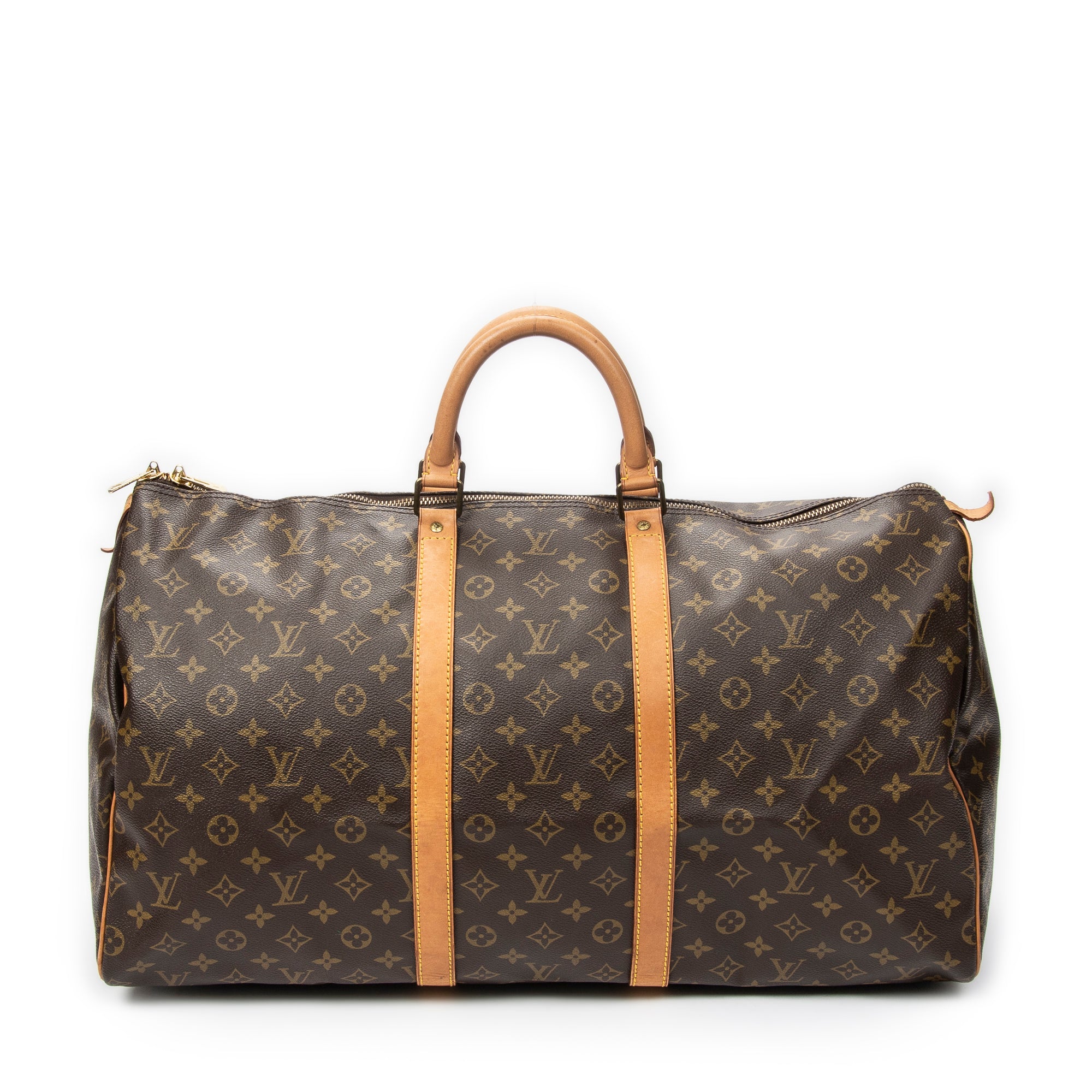 Travel Bag Keepall 55 Brown Monogram Canvas