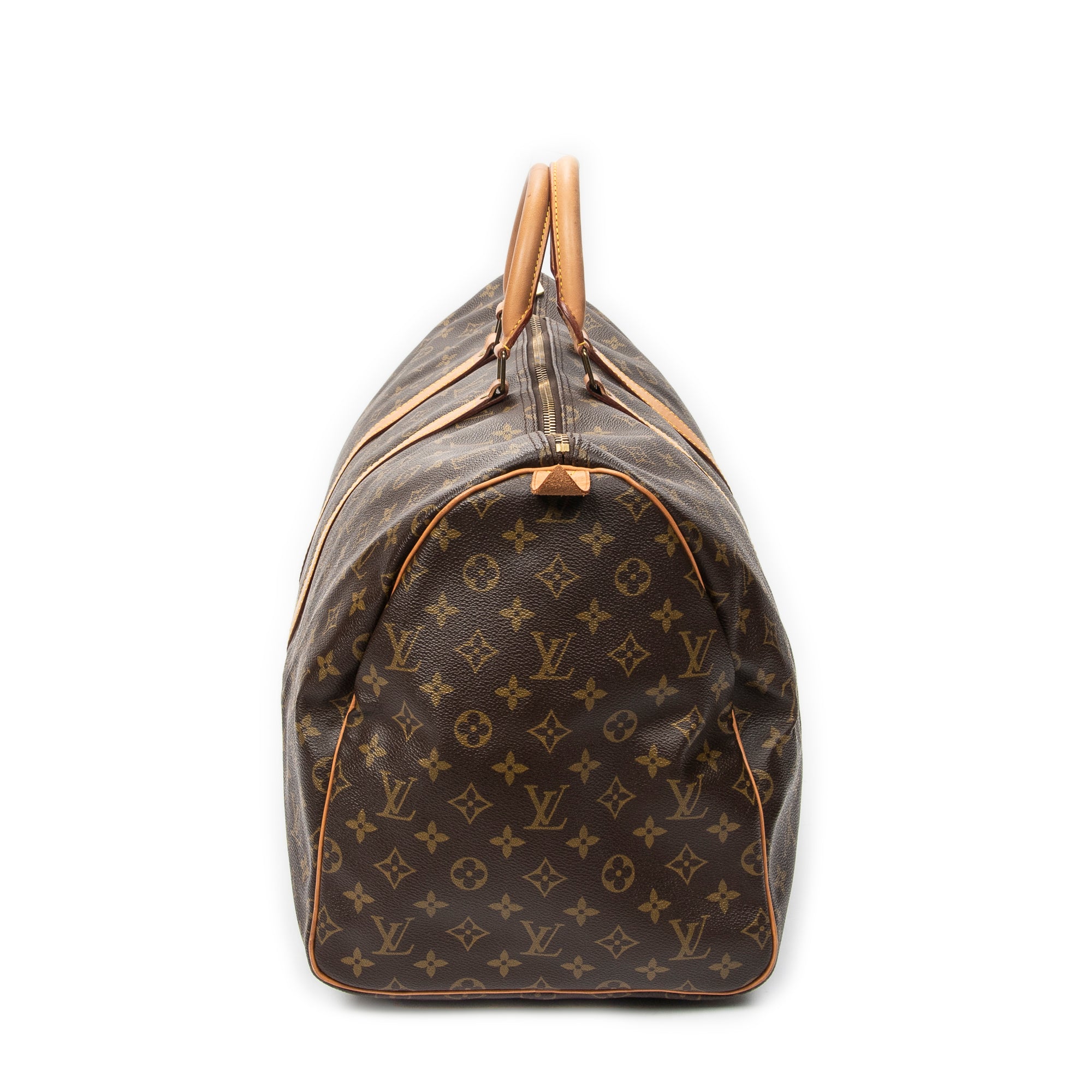 Travel Bag Keepall 55 Brown Monogram Canvas