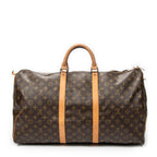 Travel Bag Keepall 55 Brown Monogram Canvas