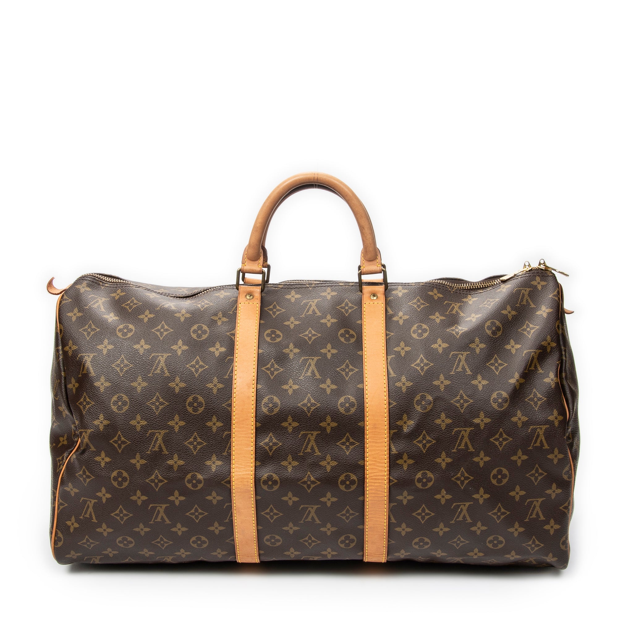 Travel Bag Keepall 55 Brown Monogram Canvas