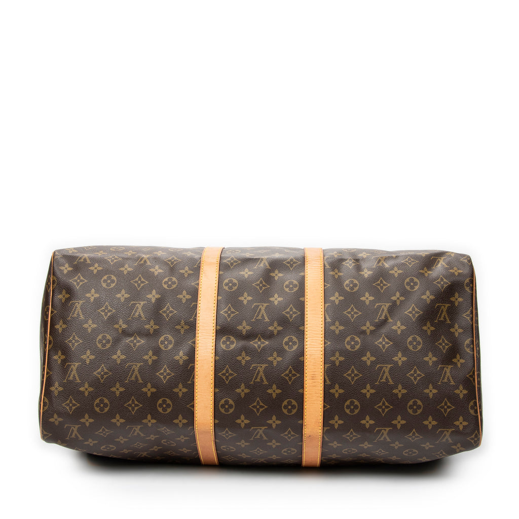 Travel Bag Keepall 55 Brown Monogram Canvas