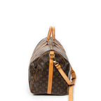 Travel Bag Keepall Bandouliere 55 Brown Monogram Canvas