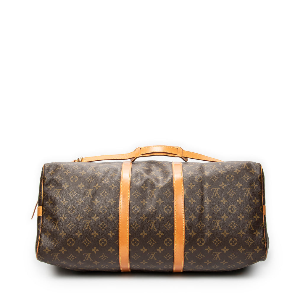 Travel Bag Keepall Bandouliere 55 Brown Monogram Canvas