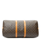 Travel Bag Keepall Bandouliere 55 Brown Monogram Canvas