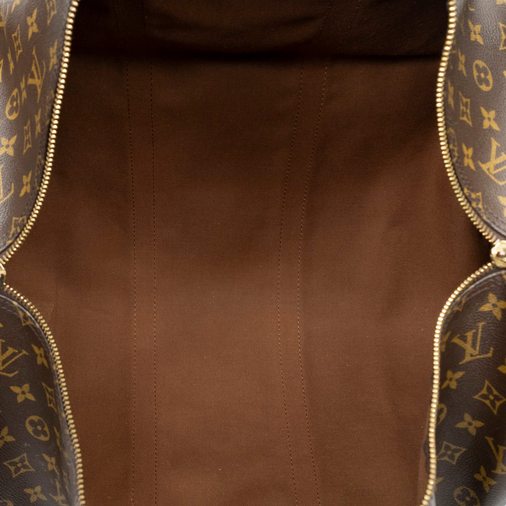 Travel Bag Keepall Bandouliere 55 Brown Monogram Canvas