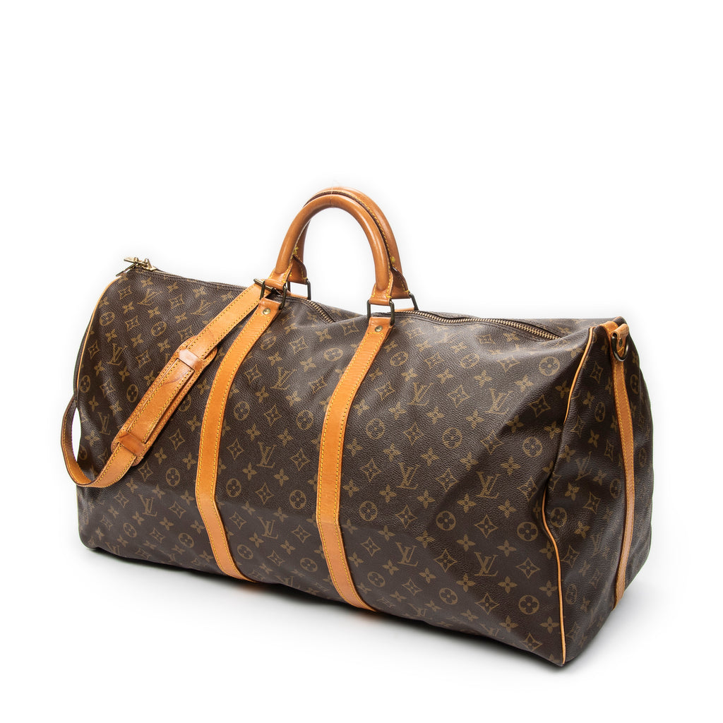 Travel Bag Keepall Bandouliere 60 Brown Monogram Canvas