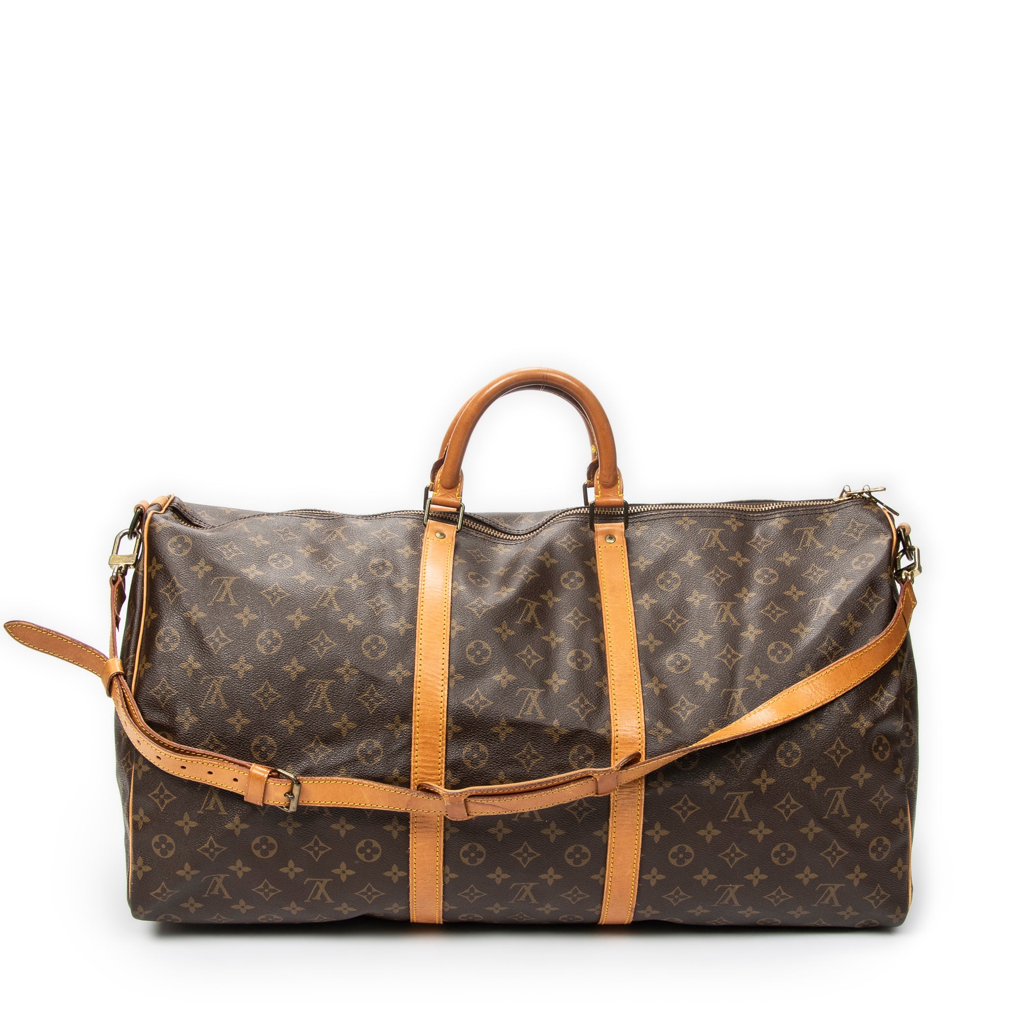 Travel Bag Keepall Bandouliere 60 Brown Monogram Canvas