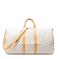 Travel Bag Keepall Bandouliere 55 Ivory Damier Azur