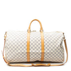 Travel Bag Keepall Bandouliere 55 Ivory Damier Azur