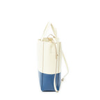 Shoulder Bag Vertical Cabas Tote Ivory Grained Leather