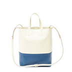 Shoulder Bag Vertical Cabas Tote Ivory Grained Leather