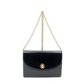 Shoulder Bag Vintage Flap Crossbody Black Smooth Calfskin Leather
