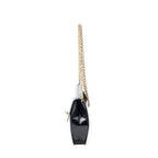 Shoulder Bag Vintage Flap Crossbody Black Smooth Calfskin Leather