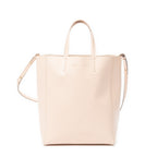 Shoulder Bag Vertical Cabas Tote Pink Grained Leather