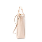 Shoulder Bag Vertical Cabas Tote Pink Grained Leather